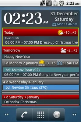 Clock and event widget (Free) android App screenshot 7